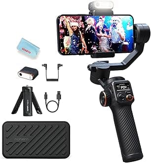 Hohem iSteady M6 Kit Smartphone Gimbal Stabilizer 3-Axis with Magnetic Fill Light/AI Tracking Sensor for iPhone Android with 0.91-inch OLED Display Max Payload 400g 2023 Upgraded