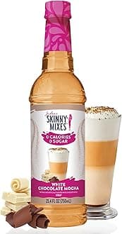 Jordan's Skinny Syrups, White Chocolate Mocha Coffee Syrup, Sugar Free, 25.4 Oz