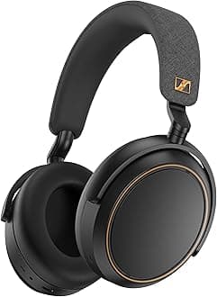 MOMENTUM 4 Wireless Noise Cancelling Headphones - Bluetooth Headset for Crystal-Clear Calls, Adaptive Noise Cancellation, Over-Ear Headphones, 60h Battery Life, Folding Design, Black/Copper