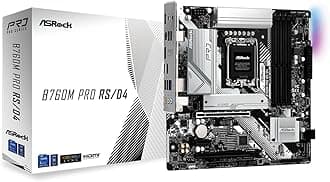 Asrock B760M PRO RS/D4 WIFI, Intel B760, 1700, Micro ATX, 4 DDR4, HDMI, DP, Wi-Fi 6E, 2.5G LAN, PCIe4, 2x M.2, RGB