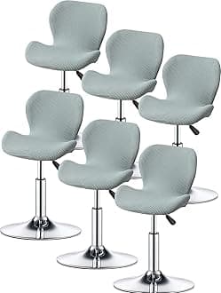 Bar Stool Cover Set of 2/4/6 Shell Back Adjustable Swivel Bar Stools Slipcover,Barstool Protector Covers for Dining Room Kitchen (Color : #11, Size : 6pcs)