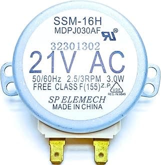 WB26X10038 (SSM-16H MDPJ030AF) Microwave Turntable Motor OEM Replacement for GE & Frigidaire Replaces 5304408980 AP2024962 PS237772 769741 DE31-10172A AH237772 DE31-10172B