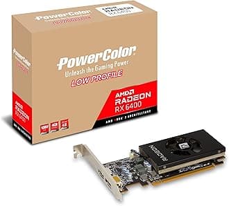 Powercolor AMD Radeon RX 6400 Low Profile Graphics Card with 4GB GDDR6 Memory