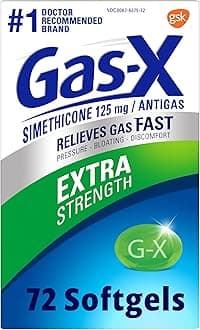 Gas-X Extra Strength Gas Relief Softgels with Simethicone 125 mg for Bloating Relief - 72 Count