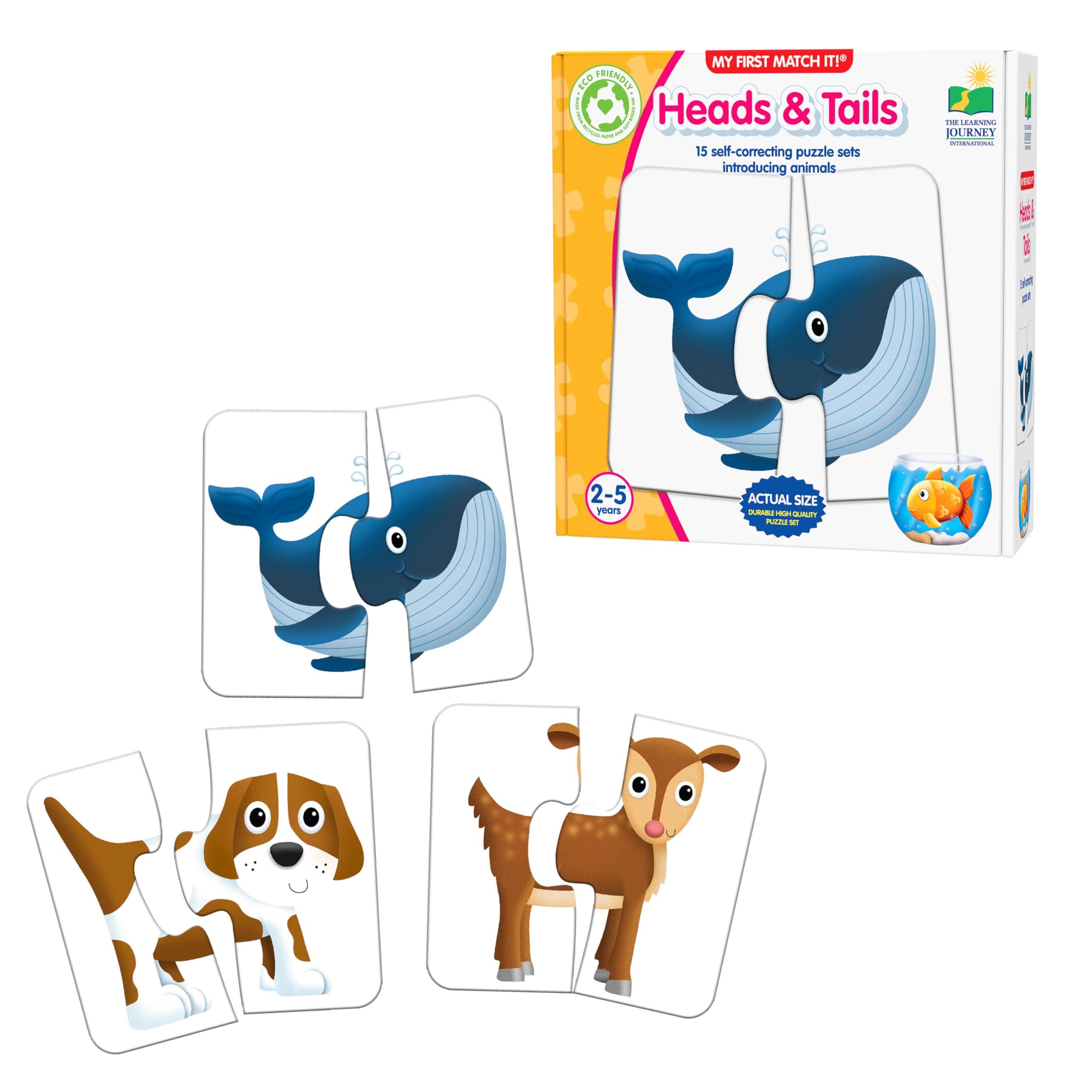 - The Learning Journey: My First Match It! - Head and Tails - 15 Self-Correcting Animal Memory Matching Puzzles Games - Educational Activities for Learning - Preschoolers Age 2-5 - Award Winning Toys