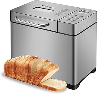 – Biolomix 19 in 1 Stainless Steel Bread Maker-Dual Heaters, Large Bread Maker Machines-Gluten-Free, Dough Maker, Jam, Nut Dispenser