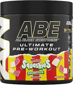 Applied Nutrition ABE Pre Workout - All Black Everything Pre Workout Powder, Energy & Physical Performance with Citrulline, Creatine, Beta Alanine (375g - 30 Servings) (Swizzels Squashies)