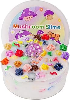Mushroom Rainbow Block Bead Slime - Good Stretchy & Non-Sticky Crunchy Sensory Toy, Party Favors for Kids, Girls & Boys Gifts for Birthday Easter Hallowmas Christmas