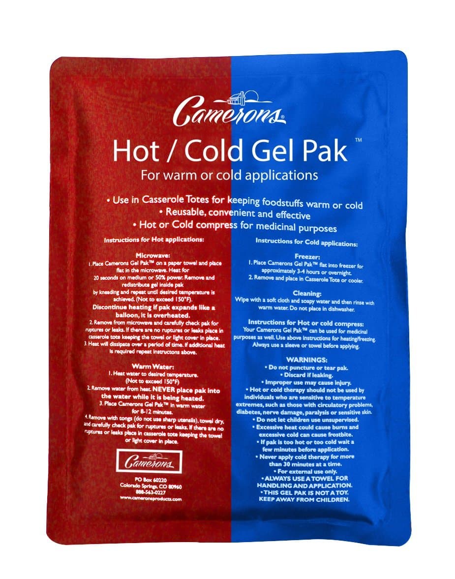Hot or Cold Gel Pack - XL Ice & Heating Pack (8"x11") - Large Reusable Pak Keeps Temperature - Use in Casserole Carrier & Lunch Box for Food -Use as Warm & Cold Compress & Physical Therapy