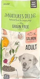 Natures Deli Dry Dog Food for Adult Dogs, Grain Free Natural Complete Hypoallergenic Food for Dogs, Suitable for All Breeds, Salmon and Sweet Potato - 2 kg