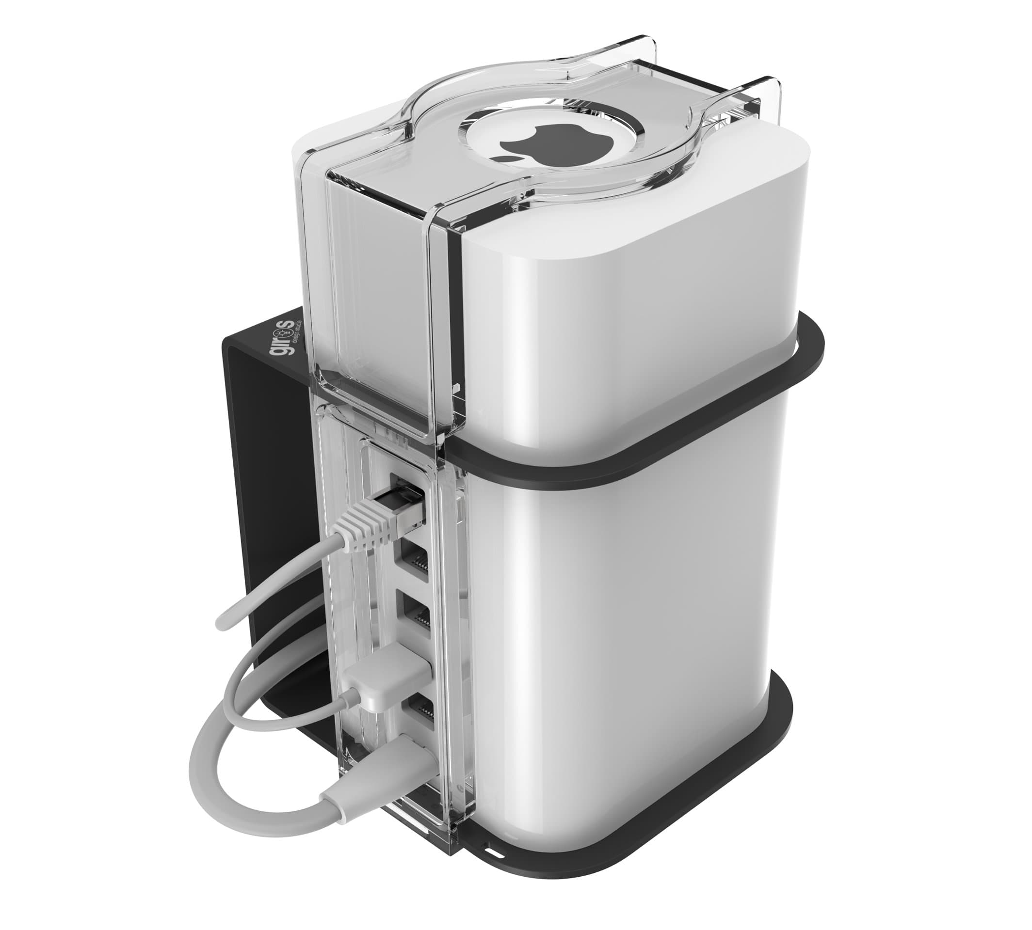 Giros Design Limited Edition Black AirBase - Wall/Ceiling Mount for Apple Airport Extreme & Time Capsule [Free Polycarbonate Security Cap!]