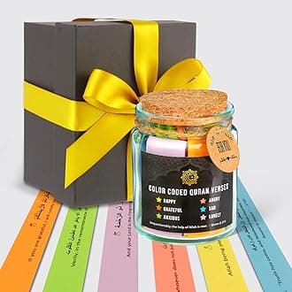 Quran Verse Jar, Affirmation Jar, Spiritual Comfort, Prayer Jar for Women, Islamic Gifts for Women Men Friends Mom Dad, Eid Gifts, Islamic Home Decor, Ramadan Decorations for Home,Gifts for Muslim Men