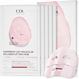 Overnight Collagen Lifting Face Mask 5 Sheets, Korean Face Lifting Deep Hydrogel Mask for Glass Skin, Anti-Aging with PDRN, Hyaluronic Acid for Elasticity, Firmness