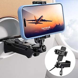 Lamicall Airplane Smartphone Stand: Travel Smartphone Holder, Portable Holder, Airplane, Foldable, Tripod, Smartphone Stand, 360 Degree Adjustment, Compact, Convenient Goods, Grip, Portable, Bullet
