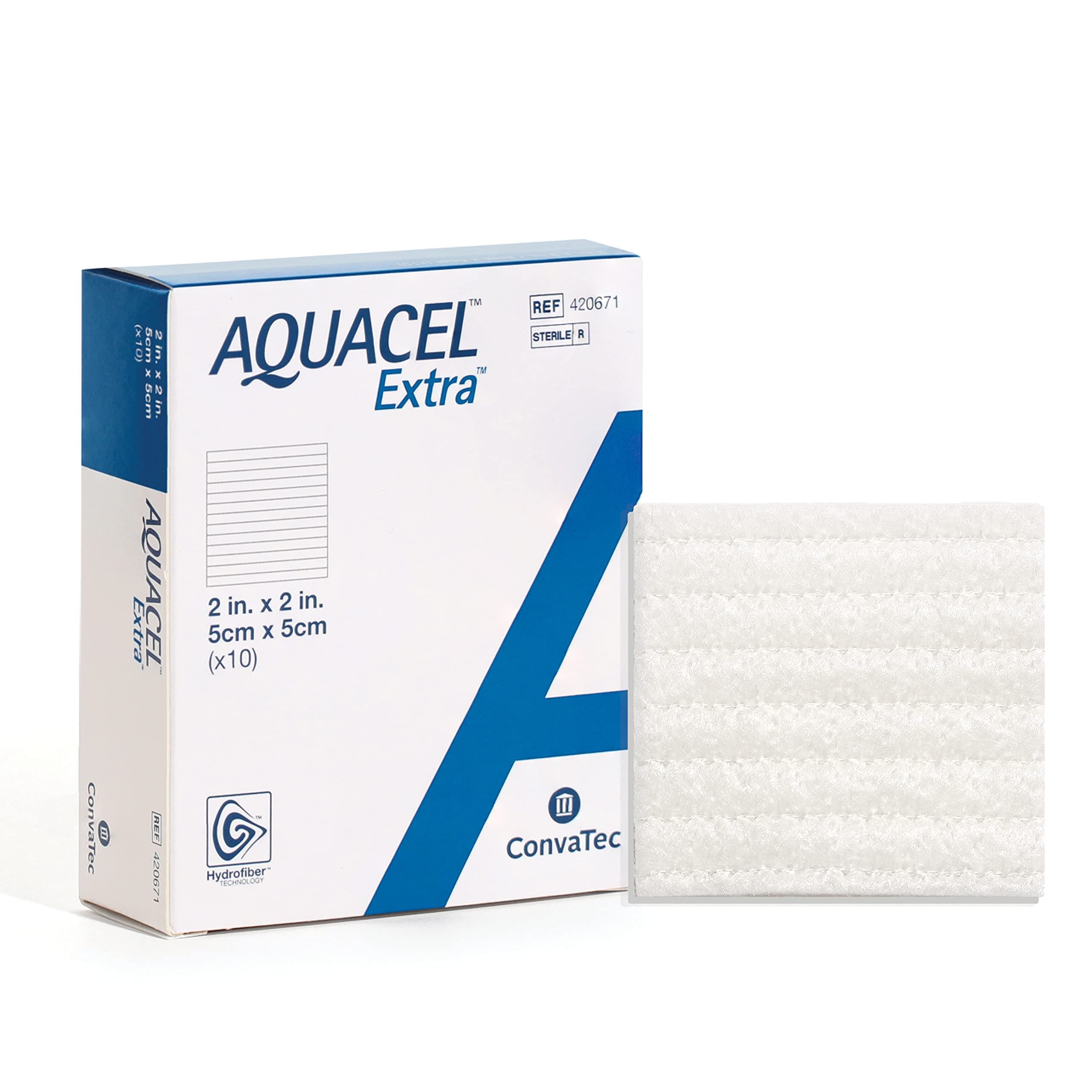 New and Improved AQUACEL? EXTRA Hydrofiber? dressing 2" x 2" (Box of 10 dressings) by Aquacel