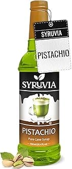 Syruvia Coffee Syrup, Pistachio Flavored Syrup for Drinks and Desserts – 25.4 fl oz