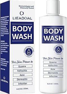Body Wash for Acne and Eczema: Folliculitis Treatment for Skin Prone to Dermatitis, Tinea Versicolor, Ringworm, Joch Itch & Hidradenitis Suppurativa