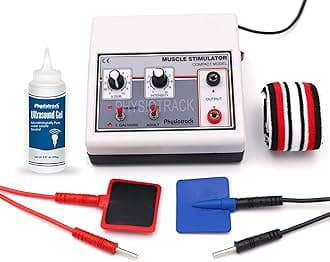 Physiotrack Muscle- Stimulator Machine Electrical Muscle Stimulator EMS Stimulator MS-2 with One Year Warranty