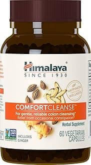 Himalaya ComfortCleanse for Detox and Gentle Colon Cleanse & Occasional Constipation, Vegetarian, 500 mg, 60 Capsules, 1 Month Supply