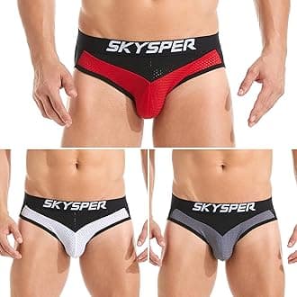 SKYSPER Men's Jockstrap Breathable Mesh 2pcs 3pcs 4pcs Jock Strap Male Underwear, Athletic Supporters for Men