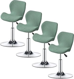 Bar Stool Cover Set of 2/4/6 Shell Back Adjustable Swivel Bar Stools Slipcover,Barstool Protector Covers for Dining Room Kitchen (Color : #10, Size : 4pcs)
