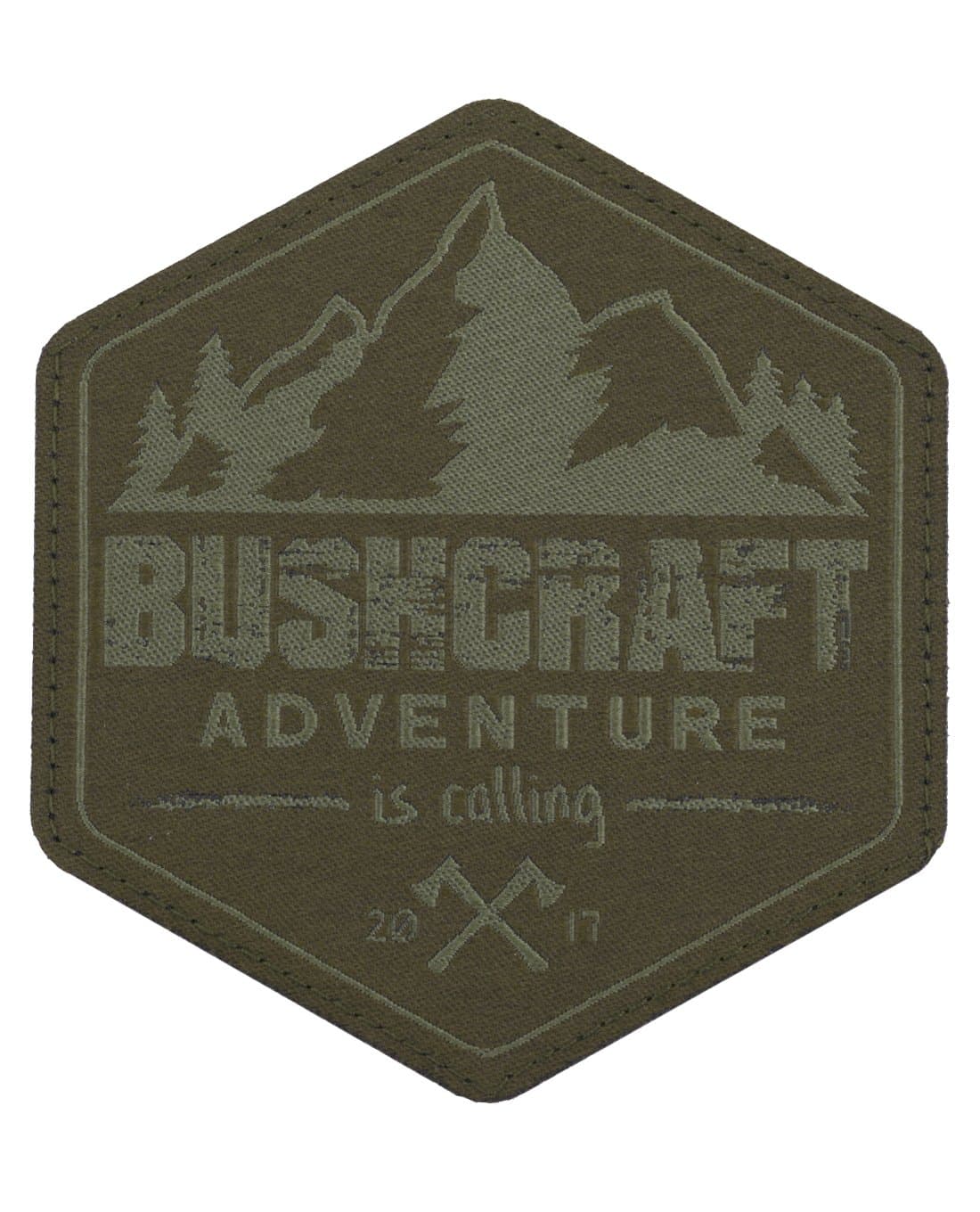 Bushcraft 2017 Fabric Sew-On Patch Badge Olive