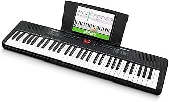 Alesis Keyboard Piano, 61 Keys Built-in Speaker, Portable Electronic Keyboard for Beginners, Tablet/Music Stand, 300 Tones, Free Lesson Included, Melody 61 MK4