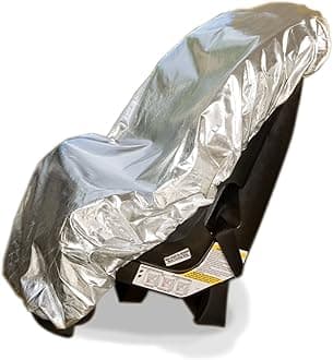 Car Seat Sun Shade Cover - Keep Your Baby's Carseat at a Cooler Temperature - Covers and Blocks Out Heat & Sun - Protection from UV Sunlight - Mommy's Helper