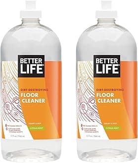 Floor Cleaner - Liquid Multipurpose Cleaner for Wood, Tile, Laminate, Vinyl, Bamboo - Hardwood Floor Cleaner for Mopping - Citrus Mint, 32 Fl Oz (Pack of 2)