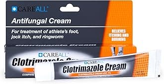 CareAll Clotrimazole Antifungal Cream 1% USP 1.0 oz., Cures Most Athlete’s Foot, Jock Itch and Ringworm, Sooths and Relieves Itching, Burning and Cracking from These Conditions