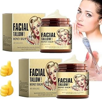 2 Pack Whipped Beef Tallow and Honey Balm, Natural Moisturizer for Skin Care Beef Tallow for Skin and Face, Multi-Purpose Balm, Tallow Face Moisturizer, Beef Tallow For Skin Care, Body Lotion