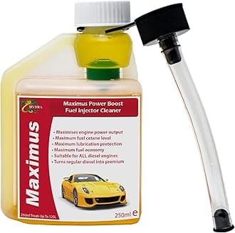 MAXIMUS fuel injector cleaner, 250ML Treats Up To 125 litres, for cleaning diesel injectors performance enhancing diesel turbo cleaner additive for diesel fuel EGR valve cleaner diesel engines