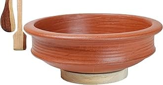 Craftsman India Online Clay Handi/Pot for Cooking and Serving 4 Liter Red