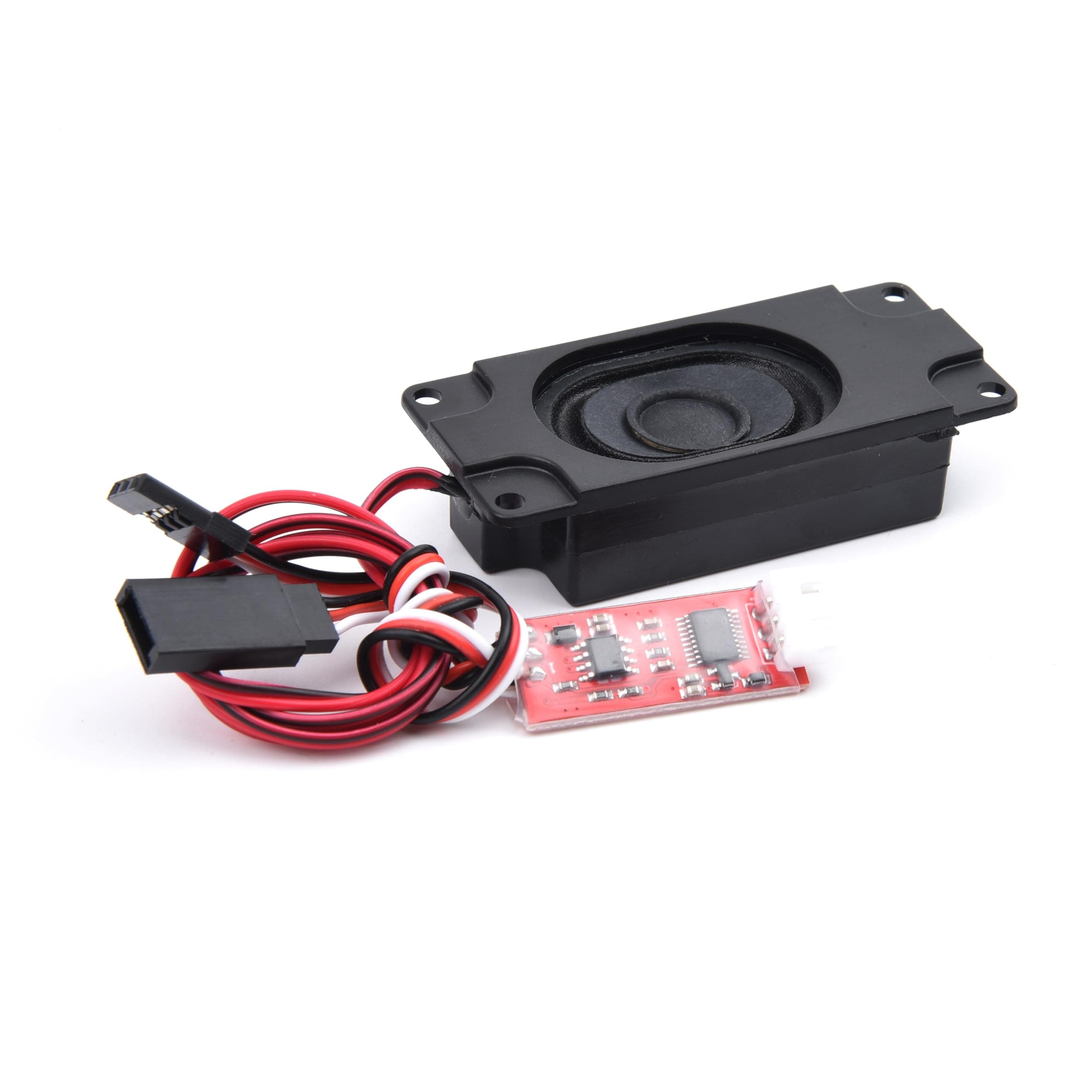 YoungRC 1set RC Diesel Engine Frequency Conversion Sound Group Module RC Car Engine Sound Simulator with Speaker for DIY RC Model Car (Powered by 2S lipo)