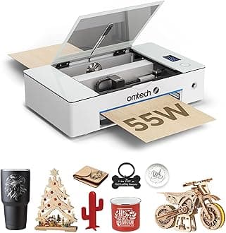 OMTechPolar+ 55W Desktop Laser Engraver, 20"x12" CO2 Laser Engraving Machine with 2 Rotary Axes Autofocus 5MP Camera Water Chiller, Laser Marker Laser Cutting Machine for Wood Acrylic Glass More
