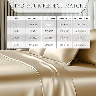 DECOLURE Satin Sheet Queen Set 4pcs - Genuine & Luxurious Silk Feel Sheets Queen w/Deep Pocket - Elegant All-Season Satin Silky Soft Queen Size Satin Bed Sheets - Comfy Satin Sheets Set (Ivory)