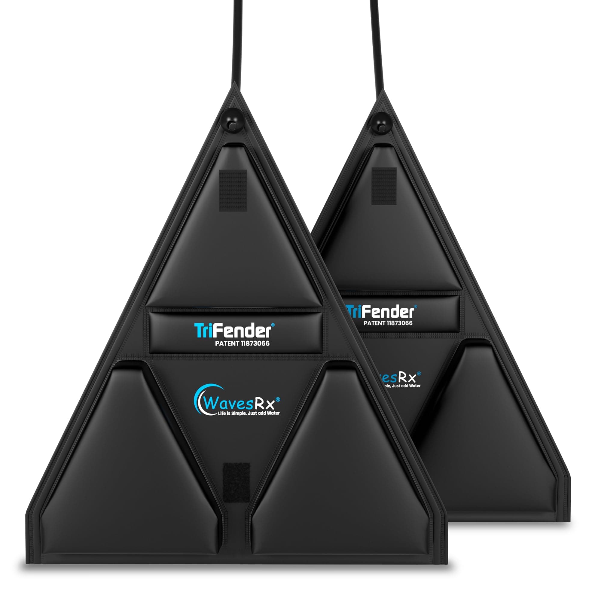 WAVESRX PWC Fender Bumper + Soft Loop Cleats | Safe and Convenient Jet Ski Docking | Patented TriFender Protects Jetski from Dock Rash & Scratches | Easy-to-Store Folding Design + Adjustable Bungee