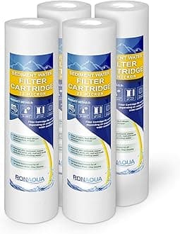 25M-4PK 25-Micron Sediment Water Filter Cartridge WELL-MATCHED with P5, AP110, WFPFC5002, CFS110, RS14, WHKF-GD05, 4-Pack