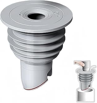 Washing Machine Drain Hose Seal, Anti-Odor Floor Drain Plug Sewer Pipe Seal Ring Sealing Cover, Washing Machine Sealing Plug (L(60-65mm)), Gray