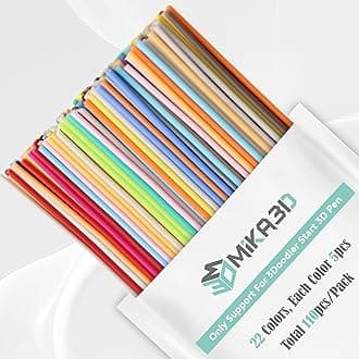 MIKA3D 22 Colors PCL 3D Pen Filament Refill for 3Doodler Start+ 3D Pen, Low Print Temperature Filament Only Fit for 3Doodler Start 3D Pen, Each Color 15cm x 5pc, Total 110pcs 1650cm PCL Filament