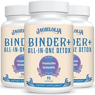All-In-One Detox Binder Supplement 1500 MG - High Bioavailability, Liver Gut Detox Cleanse with Activated Charcoal, Zeolite & Bentonite Clay for Toxins, Liver, Digestive, 270 Vegan Capsules