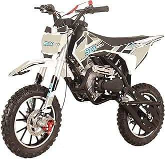 SYX MOTO VK Kids 58cc Dirt Bike, 8-14 4-Stroke Gas Powered Off-Road Mini Bike, Pit Bike Automatic Transmission Pull Start Mini Bike, Up to 22 Mph, EPA Certification(Black)
