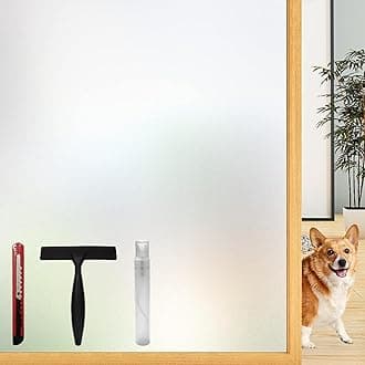 Frosted Glass Window Privacy Film with Installation Tools, Removable, Peep-Proof, Static Cling, Heat Control, UV Protection, Anti-Glare, Ideal for Home, Shower (29.5 x 78.7 Inch)