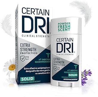 Certain Dri Extra Strength Clinical Antiperspirant Deodorant | Extra Effective Protection Against Excessive Sweating | Gentler on Sensitive Skin | Solid | 1.7 Ounces | Pack of 1