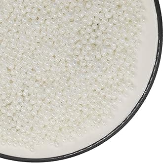 Edible White Pearl Sugar Sprinkles 3.9 oz, 4mm Candy Pearls Ideal for Baking, Cake and Cupcake Toppers, Cookie Decoration, Ice Cream Topping, Wedding Shower Valentines Halloween Christmas