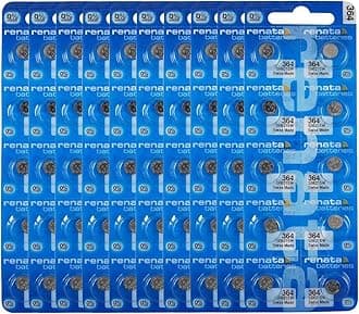 Renata 364 SR621SW Batteries - 1.55V Silver Oxide 364 Watch Battery (100 Count)
