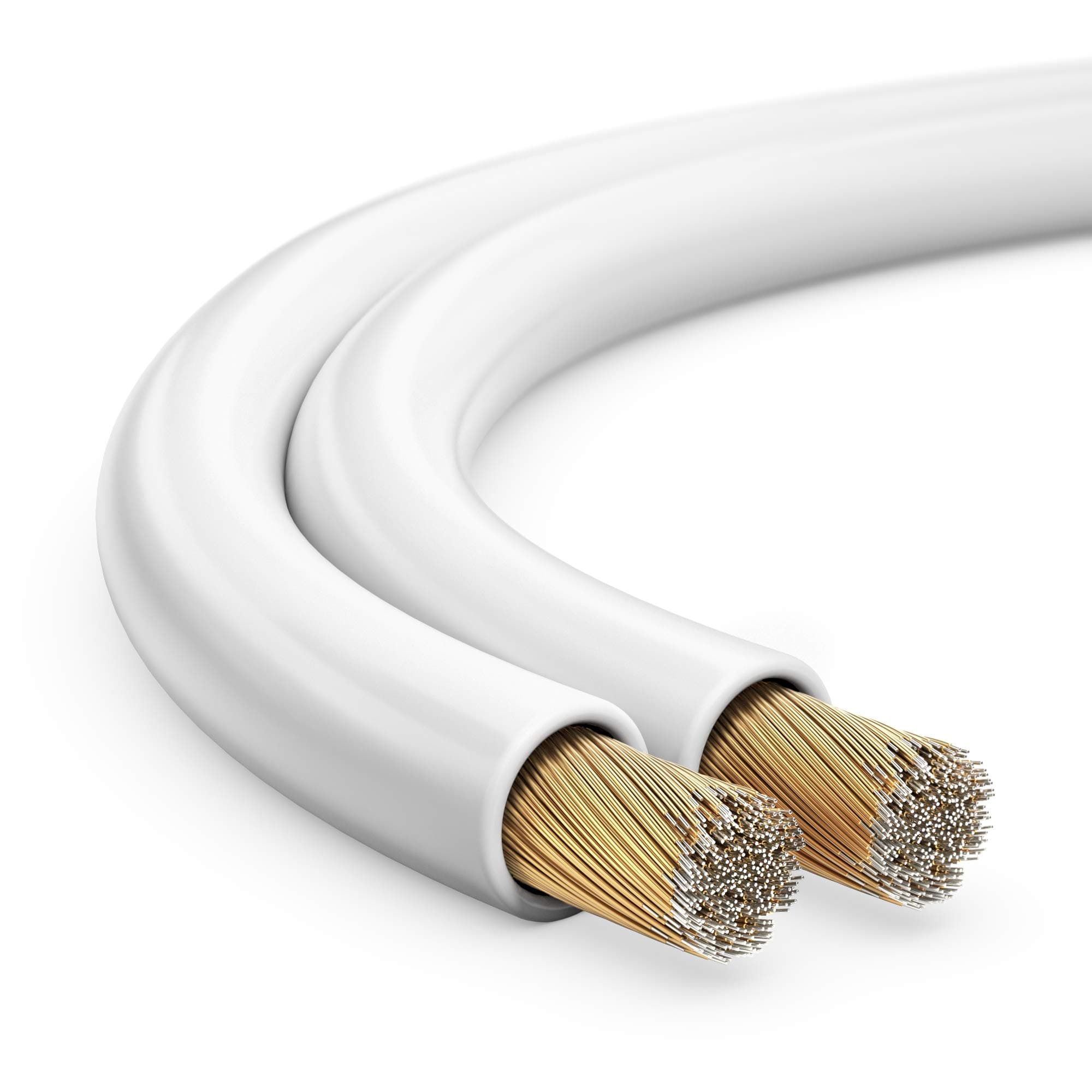 MANAX 20 m speaker cable 2 x 1,50 mm² white