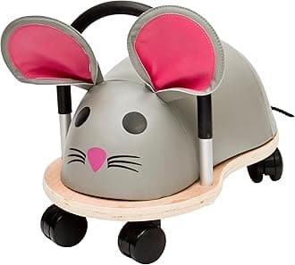 Wheelybug Toddler Wooden Ride-On, Multi-Directional Castor Wheels, Safety Certified Developmental Toy for Outdoor/ Indoor Fun, Large (2.5 - 5 Years), Mouse