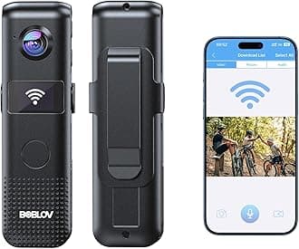 BOBLOV C18 64G WiFi Body Camera: One-Touch Recording and Small OLED Screen for User Friendly, 4Hours Recording, 1080P Wearable Cam with 1/4" Tripod Thread for Biking, Security, Personal Use