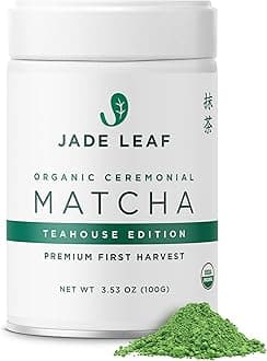 Organic Ceremonial Grade Matcha Green Tea Powder - 100% Pure Japanese First Harvest Green Tea for Ceremonies, Usucha, Lattes 100g / 3.53 Ounce Tin (Pack of 1)